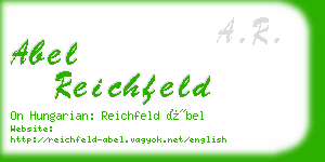 abel reichfeld business card